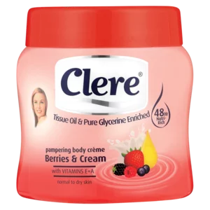 Clere Berries & Cream Hand & Body Cream 500ml Clere Berries & Cream Hand & Body Cream 500ml