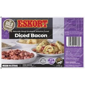 Eskort Wood Smoked Diced Bacon 200g