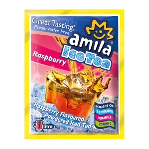 Amila Raspberry Flavoured Powdered Ice Tea Sachet 45g Amila Raspberry Flavoured Powdered Ice Tea Sachet 45g