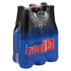 Red Square Energising Electric Blue Spirit Cooler Bottles 6x275ml Red Square Energising Electric Blue Spirit Cooler Bottles 6x275ml