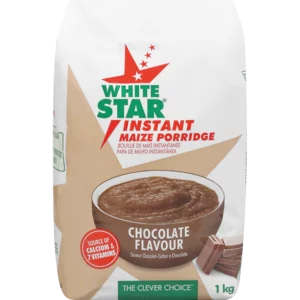 White Star Chocolate Flavoured Instant Maize Porridge 1kg White Star Chocolate Flavoured Instant Maize Porridge 1kg