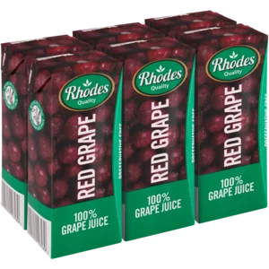 Rhodes 100% Red Grape Juice 6x200ml