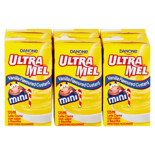 Danone Ultramel UHT Vanilla Custard 6x125ml Danone Ultramel UHT Vanilla Custard 6x125ml