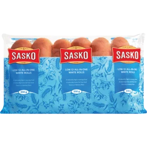 Sasko Low G.I All-In-One White Rolls 6 Pack Sasko Low G.I All-In-One White Rolls 6 Pack