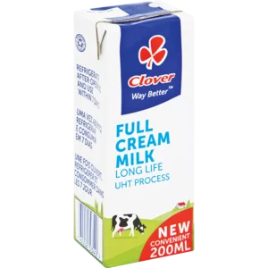 Clover UHT Long Life Full Cream Milk 200ml Clover UHT Long Life Full Cream Milk 200ml