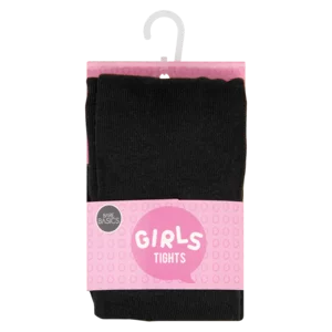 Bare Basics Plain Black Girls Tights 6-7 Years