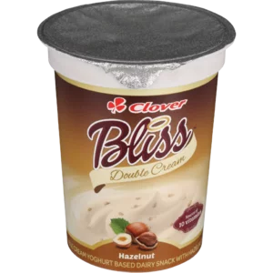 Clover Bliss Double Cream Hazelnut Yoghurt Based Dairy Snack 175g Clover Bliss Double Cream Hazelnut Yoghurt Based Dairy Snack 175g