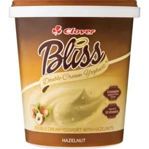 Clover Bliss Double Cream Hazelnut Yoghurt Based Dairy Snack 1kg Clover Bliss Double Cream Hazelnut Yoghurt Based Dairy Snack 1kg