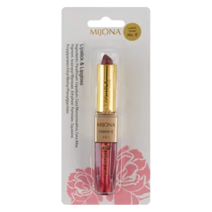 Mijona No. 6 Lipstick & Gloss Set 2 Piece Mijona No. 6 Lipstick & Gloss Set 2 Piece