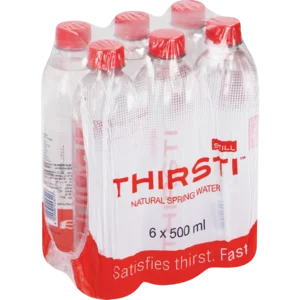 Thirsti Natural Still Spring Water 6x500ml Thirsti Natural Still Spring Water 6x500ml