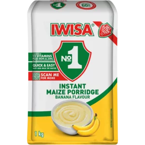Iwisa Banana Flavoured Instant Breakfast Porridge 1kg