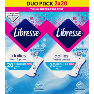 Libresse Daily Fresh Normal Scented Pantyliners 2x20 Pack Libresse Daily Fresh Normal Scented Pantyliners 2x20 Pack