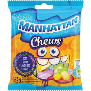 Manhattan Fruity Flavoured Chews 125g Manhattan Fruity Flavoured Chews 125g