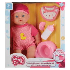 Baby Cutie Soft Baby Doll With Accessories 30cm Baby Cutie Soft Baby Doll With Accessories 30cm
