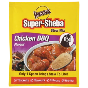 Imana Super-Sheba Chicken BBQ Flavoured Stew Mix 55g Imana Super-Sheba Chicken BBQ Flavoured Stew Mix 55g