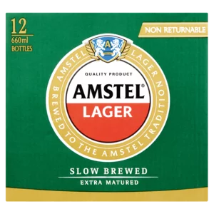Amstel Lager Beer Bottles 12x660ml Amstel Lager Beer Bottles 12x660ml