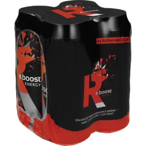 Reboost Energy Drink Cans 4x500ml Reboost Energy Drink Cans 4x500ml