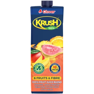 Clover Krush 100% 6 Fruits & Fibre Fruit Juice Blend With Cells 1L