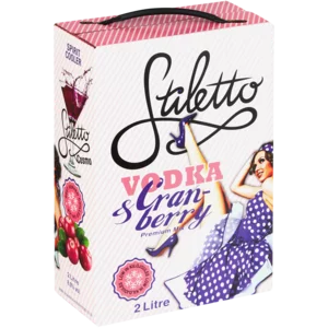 Stiletto Vodka & Cranberry Premium Mix Box 2L Stiletto Vodka & Cranberry Premium Mix Box 2L