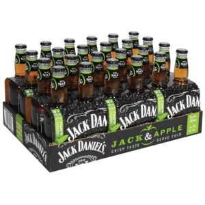 Jack Daniel's Apple Flavoured Spirit Cooler Bottles 24x330ml Jack Daniel's Apple Flavoured Spirit Cooler Bottles 24x330ml