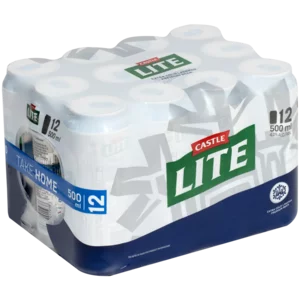 Castle Lite Beer Cans 12x500ml Castle Lite Beer Cans 12x500ml