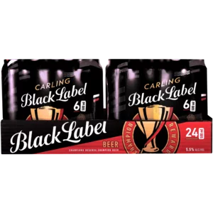 Carling Black Label Beer Cans 24x500ml Carling Black Label Beer Cans 24x500ml