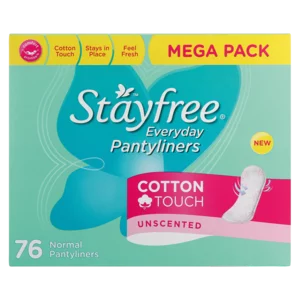 Stayfree Cotton Touch Unscented Everyday Pantyliners 76 Pack Stayfree Cotton Touch Unscented Everyday Pantyliners 76 Pack