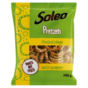 Soleo Pretzel Rings With Sesame 200g Soleo Pretzel Rings With Sesame 200g