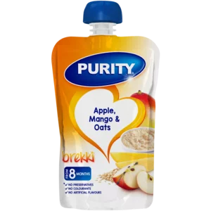 Purity Brekki Apple, Mango & Oats Baby Food Pouch 110ml