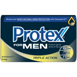 Protex Mens Anti-Germ Triple Action Bath Soap Bar 150g