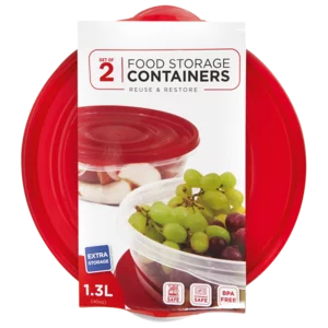 Fresh Work Round Container Set 2x1.3L