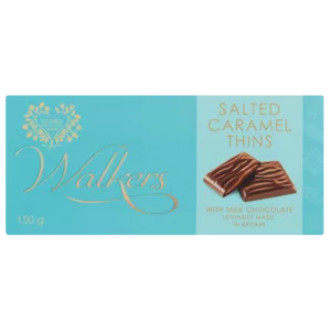 Walkers Salted Caramel Thins With Milk Chocolate 150g Walkers Salted Caramel Thins With Milk Chocolate 150g