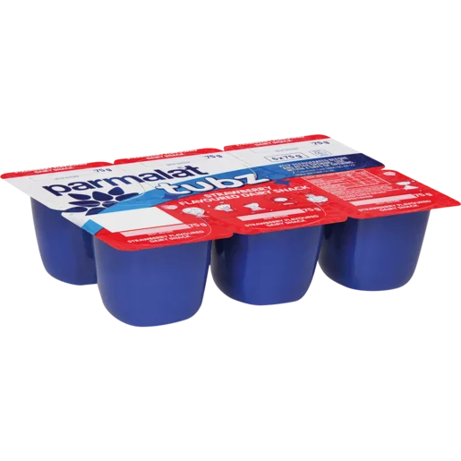 Parmalat Tubz Strawberry Multipack Yoghurt 6x75g Parmalat Tubz Strawberry Multipack Yoghurt 6x75g