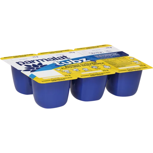 Parmalat Tubz Banana Custard Multipack Yoghurt 6x75g Parmalat Tubz Banana Custard Multipack Yoghurt 6x75g
