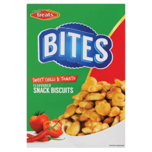 Tasty Treats Sweet Chilli & Tomato Flavoured Snack Biscuits 150g