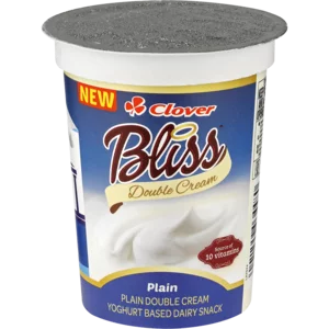 Clover Bliss Double Cream Plain Yoghurt Based Dairy Snack 175g Clover Bliss Double Cream Plain Yoghurt Based Dairy Snack 175g