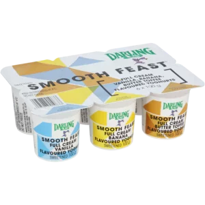 Darling Banana, Vanilla & Butterscotch Flavoured Yoghurt 6x100ml