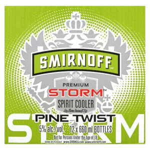 Smirnoff Storm Pine Twist Bottles 12x660ml