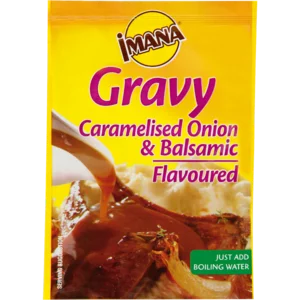Imana Caramelised Onion & Balsamic Flavoured Instant Gravy 34g Imana Caramelised Onion & Balsamic Flavoured Instant Gravy 34g