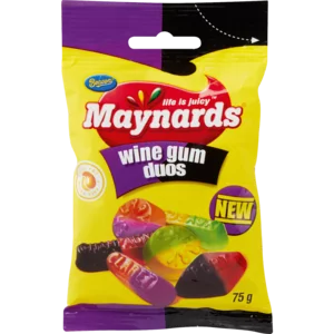 Maynards Wine Gum Duos 75g Maynards Wine Gum Duos 75g