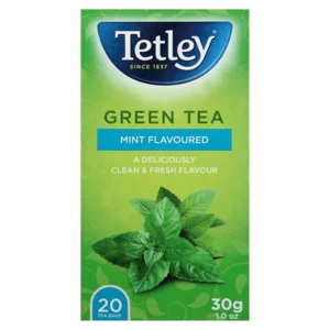 Tetley Mint Flavoured Green Teabags 20 Pack Tetley Mint Flavoured Green Teabags 20 Pack