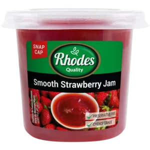 Rhodes Strawberry Smooth Jam Tub 600g Rhodes Strawberry Smooth Jam Tub 600g