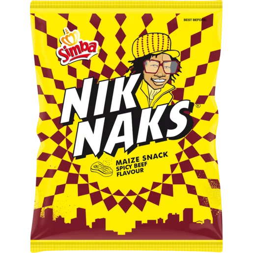 Simba NikNaks Spicy Beef Flavoured Maize Snack 135g