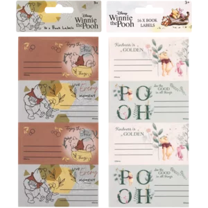 Winnie The Pooh Assorted Book Labels 16 Piece