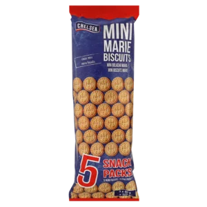 Chelsea Mini Marie Flavoured Biscuits 5x40g Chelsea Mini Marie Flavoured Biscuits 5x40g
