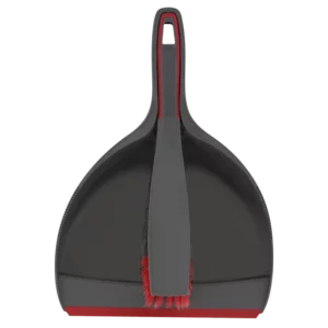 TPR Red & Grey Dustpan & Brush Set