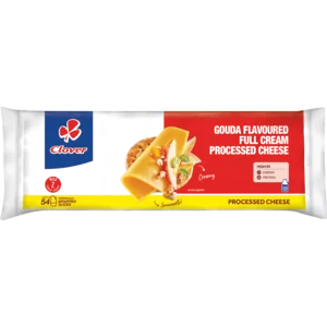 Clover Gouda Flavoured Full Cream Processed Cheese Slices Pack 810g Clover Gouda Flavoured Full Cream Processed Cheese Slices Pack 810g