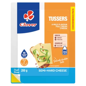 Clover Tussers Semi-Hard Cheese Pack 200g Clover Tussers Semi-Hard Cheese Pack 200g