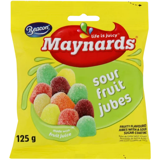 Maynards Sour Jubes Gums 125g Maynards Sour Jubes Gums 125g