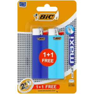 BIC J6 Maxi Pocket Lighter 2 Pack BIC J6 Maxi Pocket Lighter 2 Pack